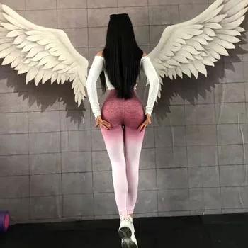 

Hip lady pants snowflake color moisture absorption perspiration crotch stretch seamless hemp color gradient pants leggings