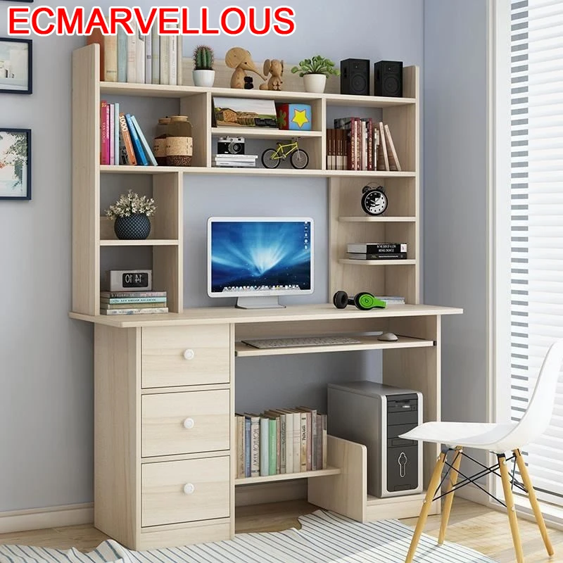 

Ufficio Notebook Tavolo Lap Tafel Bed Desk Escritorio Mueble Tisch Computer Stand Bedside Laptop Mesa Table With Bookshelf