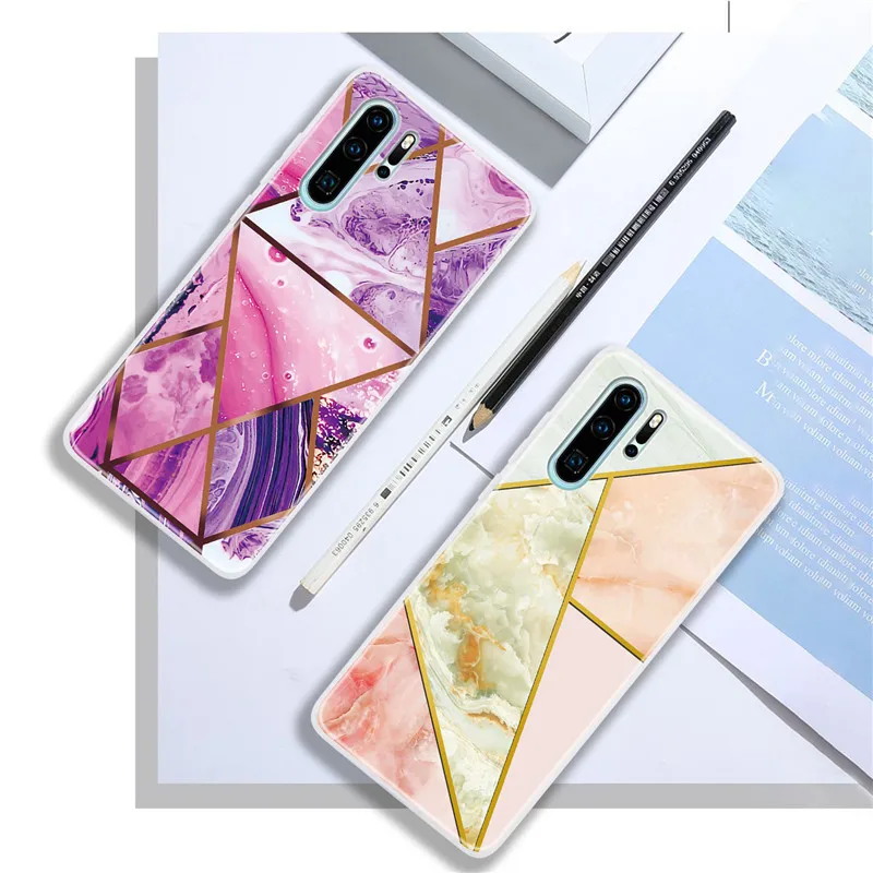 Роскошный мраморный силиконовый чехол p30pro для Huawei P8 P9 P10 P20 P30 Mate 30 20 10 Lite Pro 2017