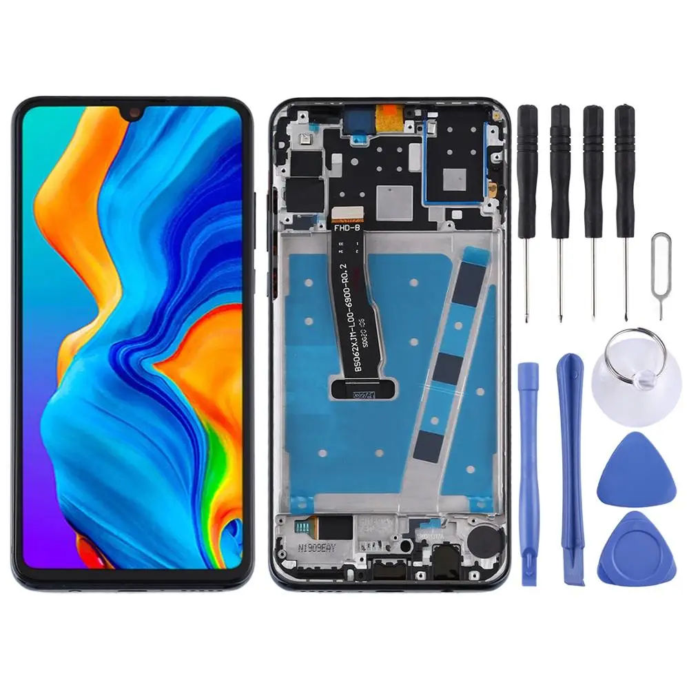 ЖК-экран и дигитайзер Полная сборка с рамкой для Huawei P30 Lite (RAM 4G/стандартная версия)