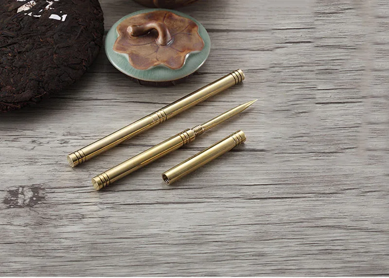 pure copper pu er tea needle pu erh puer tea knife tray box accessories 1pc