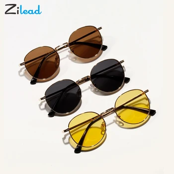 

Zilead Metal Round Sunglasses Ocean Transparent Color Lens Eyewear For Men Women Fashion Stylish Sun Glasses Driving Spectacles