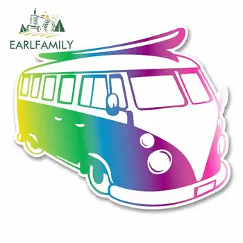 

EARLFAMILY 13cm x 13cm Funny Car Stickers Comic Camper Van Cartoon Oem Waterproof Anime Vinyl JDM RV VAN 3D DIY Fine Decal