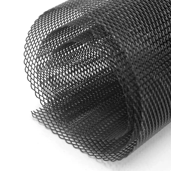 

1pc Car Front Bumper Black Grille Mesh Sheet Net Protector Decor 100x33cm Parts