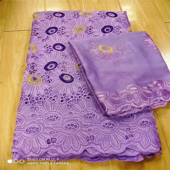 

7 yard Swiss lace fabric 2020 latest Dry lace embroidery African 100% cotton fabrics Swiss voile lace popular Dubai style 3L0535