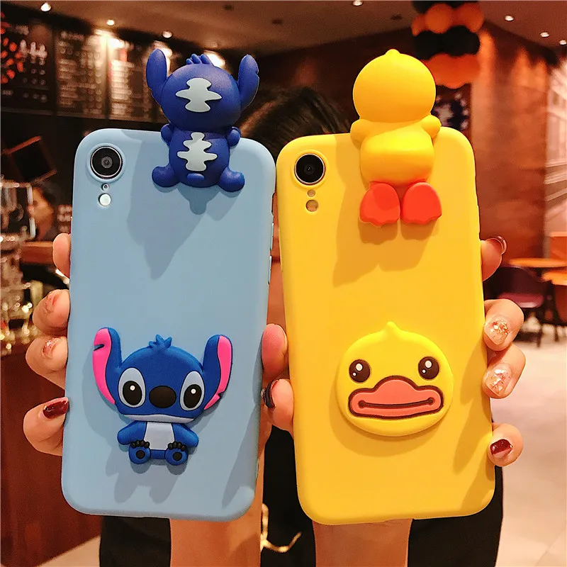 

3D cartoon Couple duck Silicone Case For HUAWEI Honor 30 20 10 9 8 V30 V20 V10 V9 9i lite 8A 8S 8X MAX Play4t 30s Matte Cover