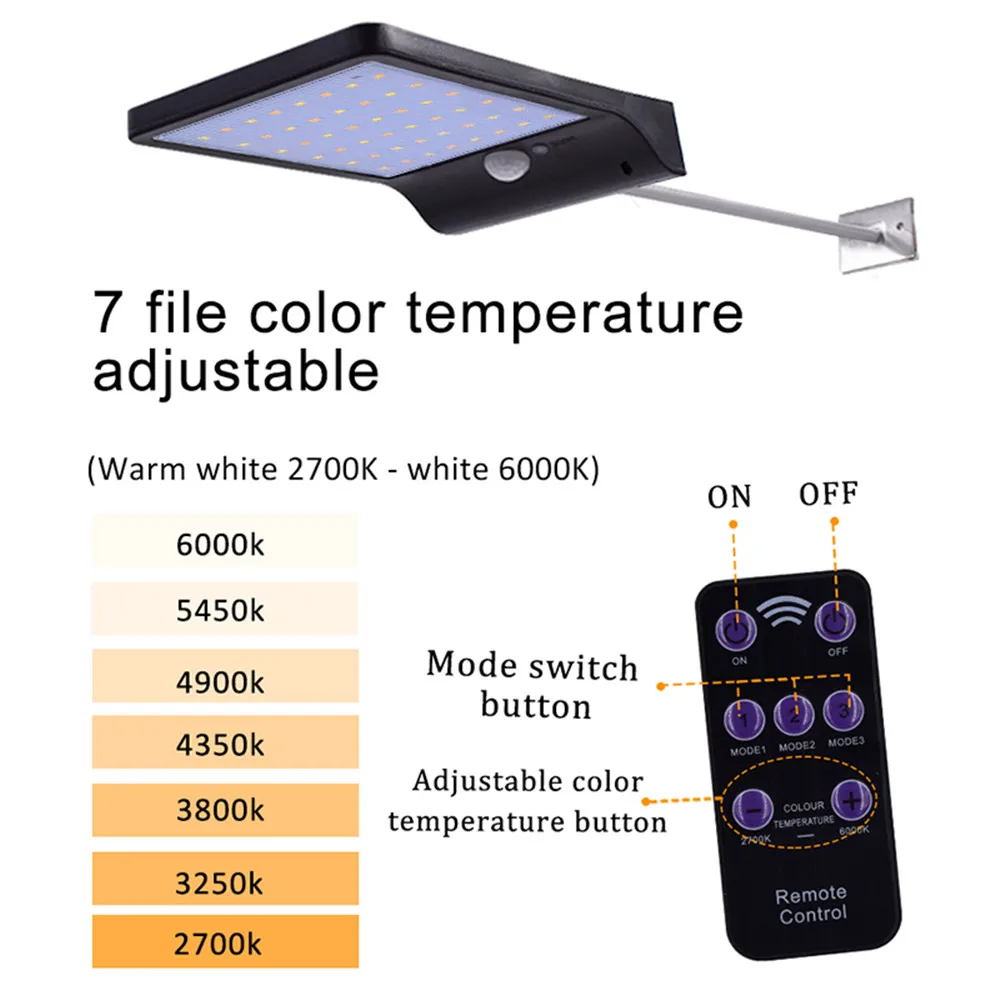2/4pcs 48lED Solar Lamp Outdoor Waterproof Ip65 Three Sides Induction Wall Lamp Flame Garden Street Lighting Emergency Modern se