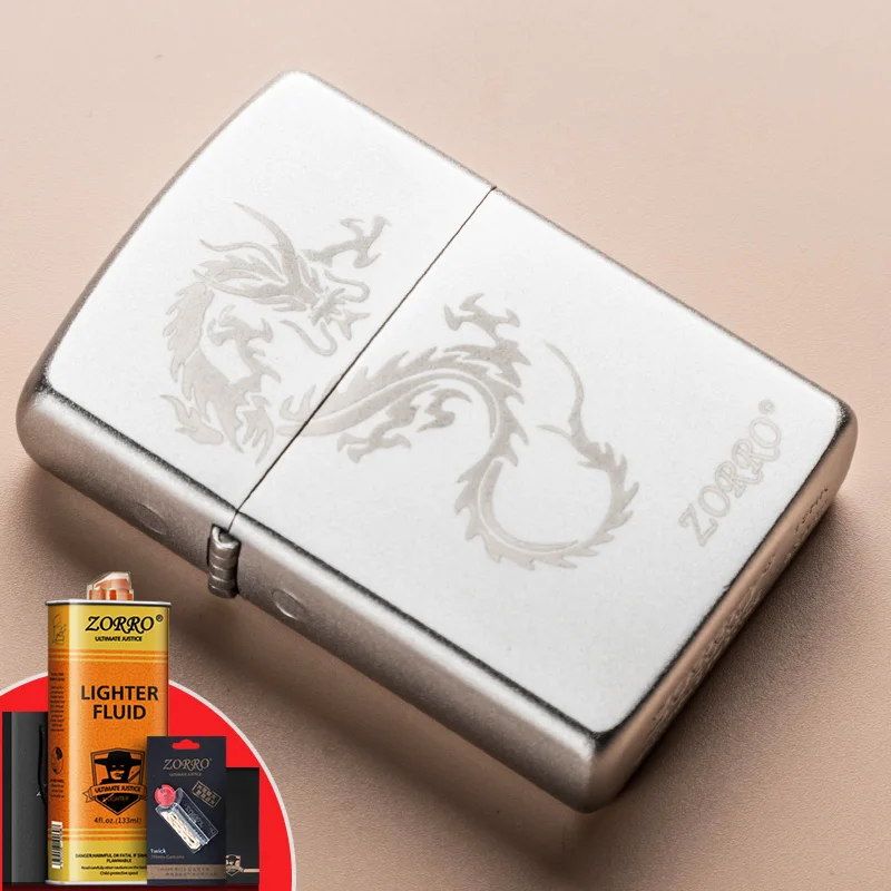 Chinese Dragon Зажигалки не ZippoZorro зажигалки креативные надписи античная бронза шлифовальный круг матовый характер Керосин Зажигалка - Цвет: Chinese Dragon