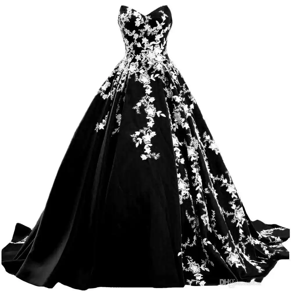 black & white ball gowns