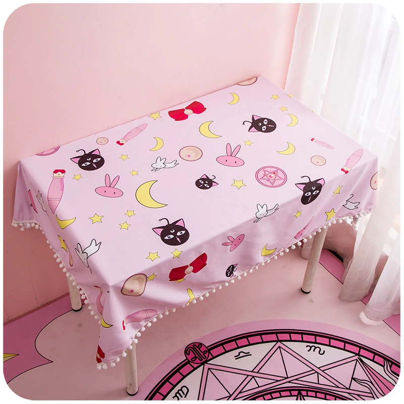 1 шт. чехол для стола с мультяшным котом аниме Сейлор Мун милая скатерть домашнее