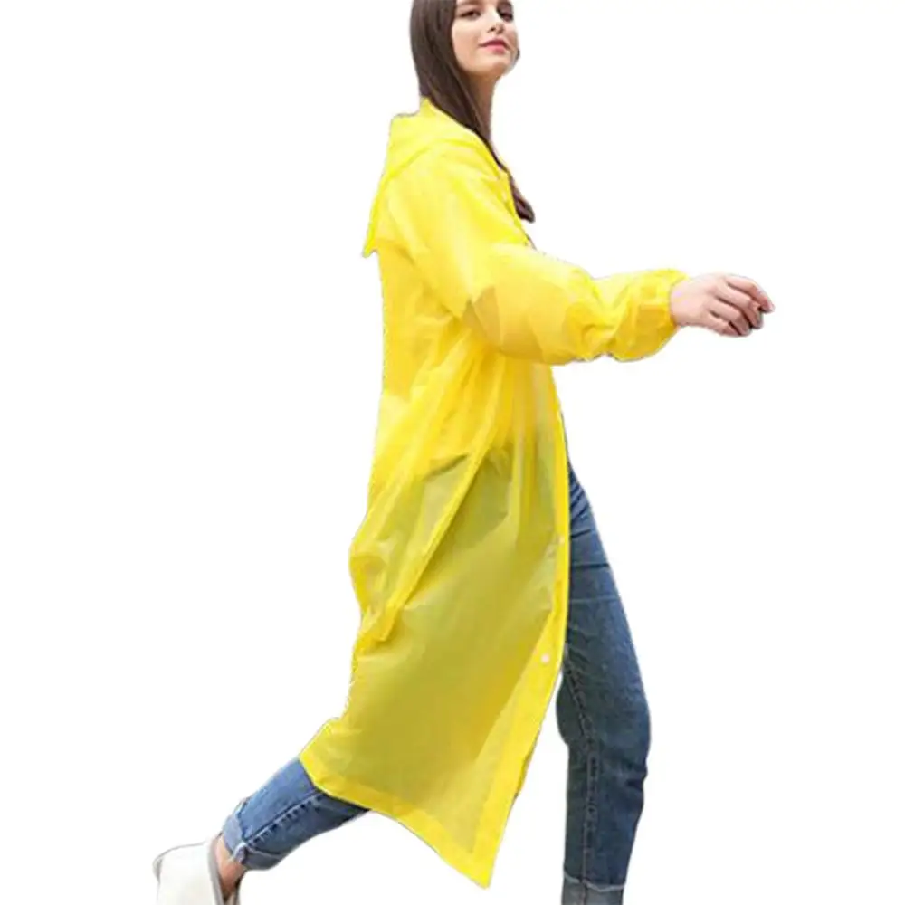Одноразовый дождевик толстый дождевик для путешествий модный цельный плащ экологически чистый материал Pe пуловер - Цвет: Синий