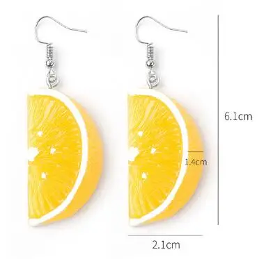 Lemon 3UMeter индивидуальные серьги модные летние серьги Милые простые серьги женские серьги в виде бутылок - Окраска металла: Lemon