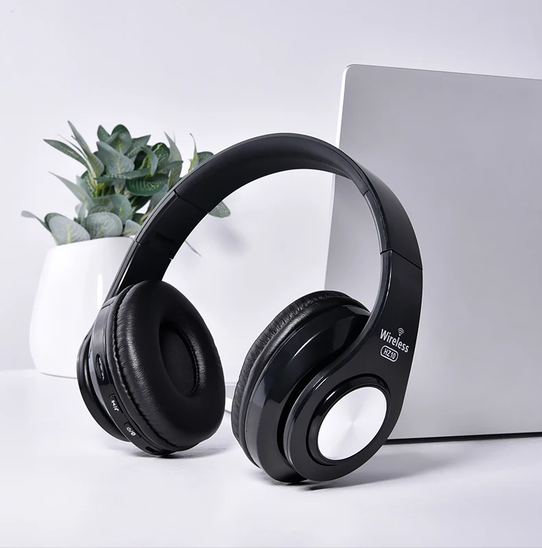 New Wireless Headphones Bluetooth Headset Foldable Stereo Headphone Gaming Earphones with Microphone for PC Mobile Phone Mp3