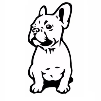 

DAWASARU Dog Pet Breed Vinyl Decal Funny Animal Car Sticker Personality Creative Fashion Car Sticker Decal Black/Silver 15*8CM