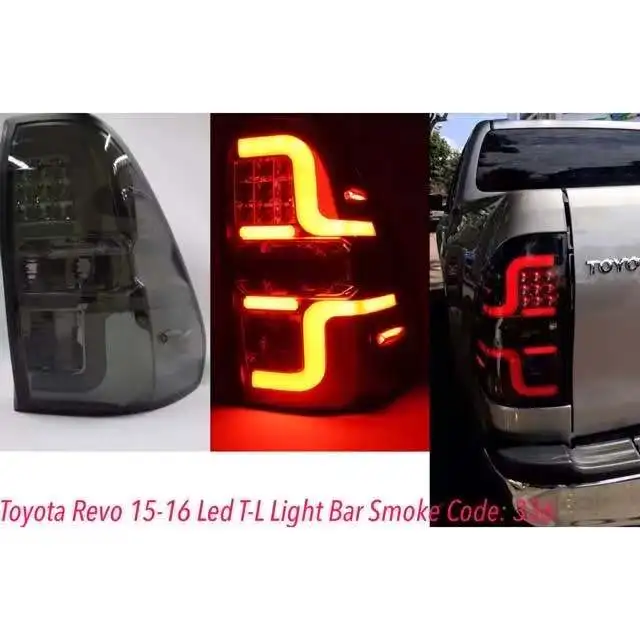 1 пара автомобильный дым светодиодный задний фонарь для Toyota Hilux Revo порно фильмы с SR5 M70 стайлинга автомобилей задний тормоз фар дальнего света