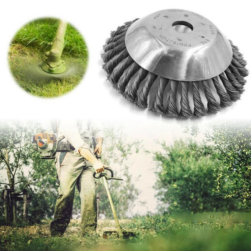 Триммер для травы, лезвие, защищенное от поломок, проводной Круглый стальной триммер, резак для травы, оборудование для садовой лужайки - Цвет: 454902