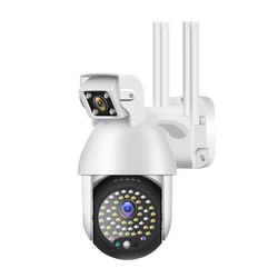 Câmera ptz impermeável ao ar livre 1080p hd movimento rastreamento ip câmera de segurança binocular mini câmera wi fi sem fio plugue da ue