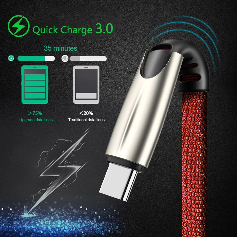 3A Micro USB кабель для iPhone 11 8 7 6 samsung Xiaomi Мобильный телефон USB кабель для быстрой зарядки type C кабель передачи данных и синхронизации