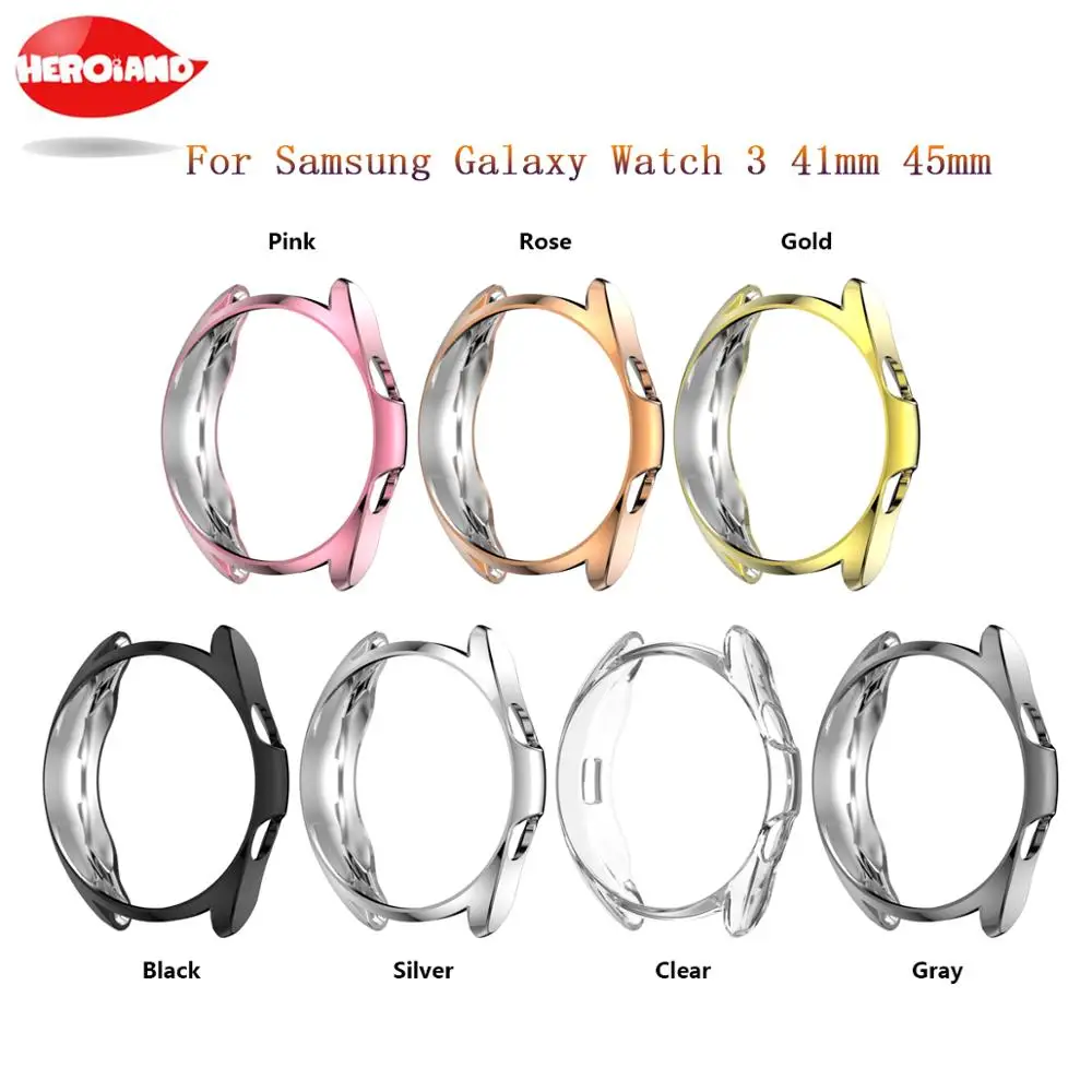

Protector Cases Compatible for Samsung Galaxy Watch 3 41mm R850 45mm R840 High Hardness Flexible TPU Protector Case Cover