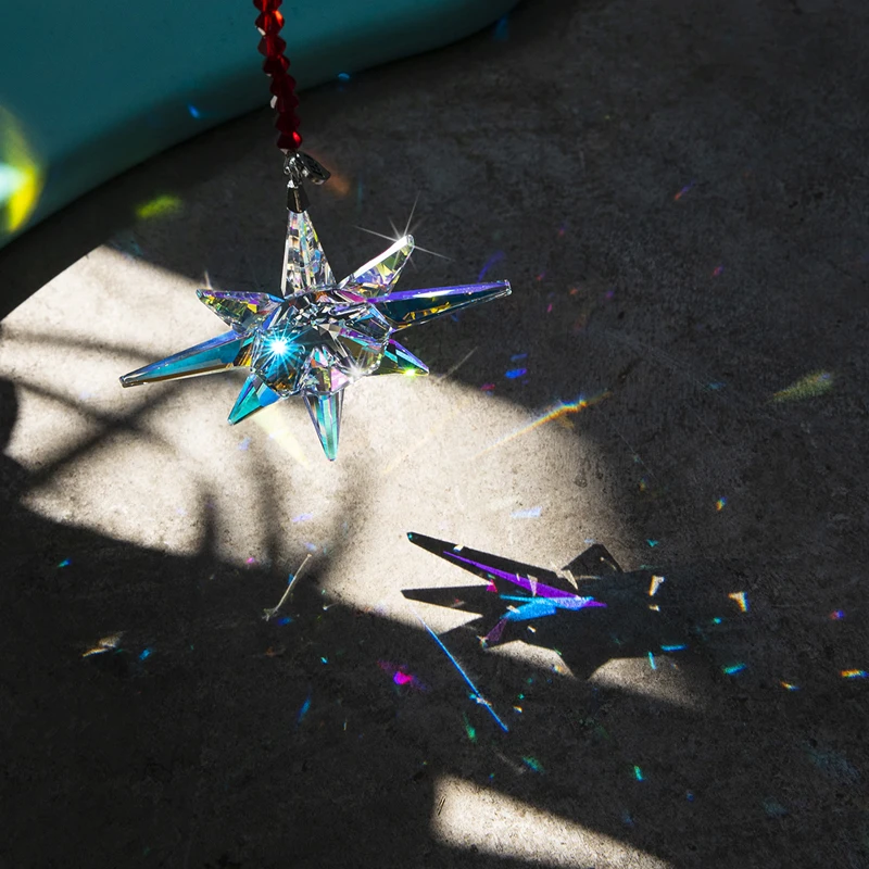 H& D 4 стиля Рождество Кристалл Снежинка украшение автомобиля зеркало заднего вида красота Шарм кулон Рождественский подарок на день рождения сувенир(AB