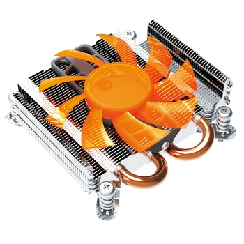 

Pccooler AIO Computer Ultra-thin CPU Cooler with 8cm Silent Fan and Dual Copper Heatstick for HTPC Mini Case All-In-One Computer