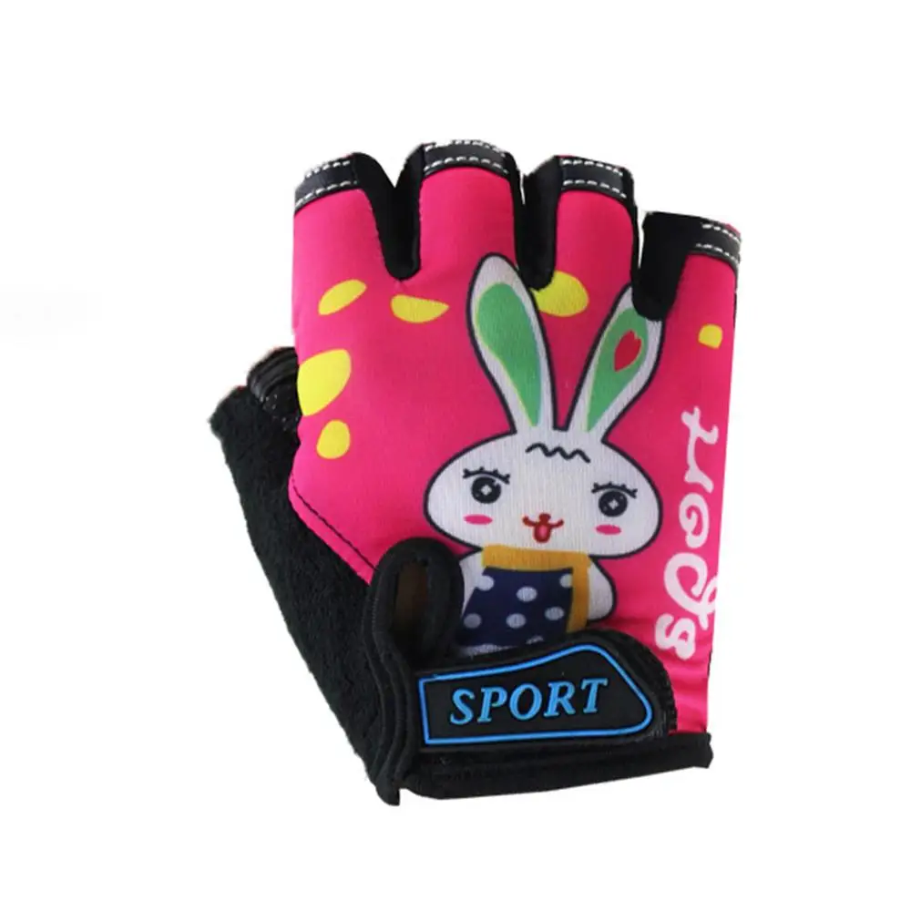 Детские перчатки велосипедные перчатки для горного велосипеда-противоскользящие детские солнцезащитные нескользящие для спорта на открытом воздухе A1 - Цвет: Розовый