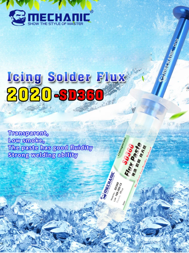 soldering paste Mechanic NEW Solder Paste Flux Transparent No-Clean Welding Flux  For Mobile Phone PCB PGA BGA SMD Repair Tools With Booster stick welding cast iron