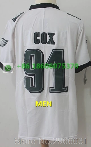A+++ Качественная мужская майка для взрослых 86 Zach Ertz 91 fletcher cox 11 carson wentz 9 Nick Foles Philadelphia - Цвет: For men