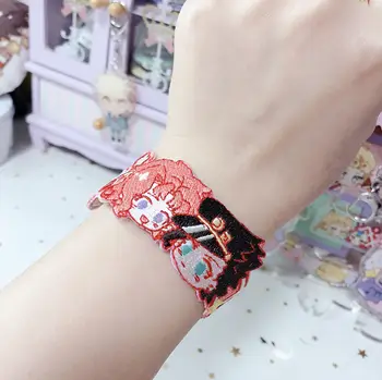 

JOJO's Bizarre Adventure Golden Wind Kujo Jotaro Kakyoin Noriaki Cosplay Embroidery Bracelet Accessories Bracelet Jewelry Gift