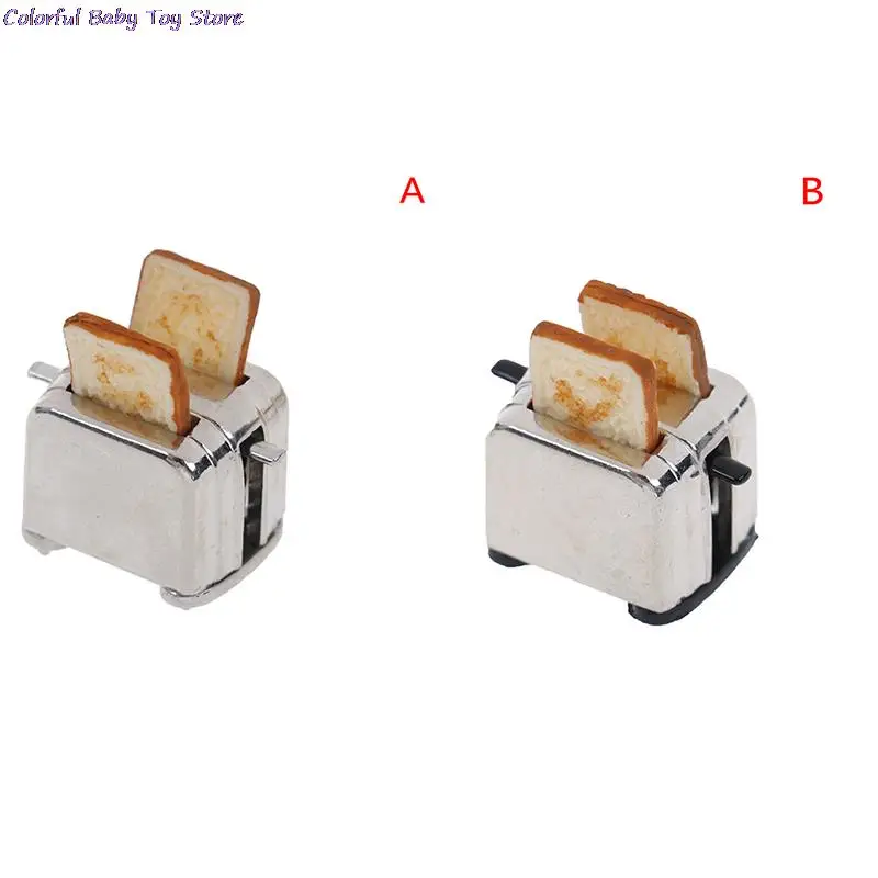 1:12 Scale TOASTER & 2 SLICES of BROWN BREAD Dolls House Kitchen Breakfast Food 