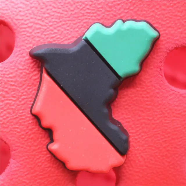 Crock Charms Accessories Custom Cartoon Cute PVC Shoe Croc Buttons Sandals Charms Black Lives Dope Father Portrait Free Shipping U207-w