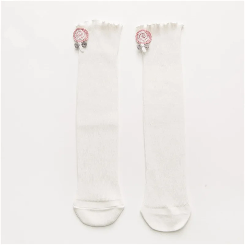 New Children Cotton Stocking Baby Girls Cartoon Stocking Warm And Breathable Kids' Clothing Accessories - Цвет: White