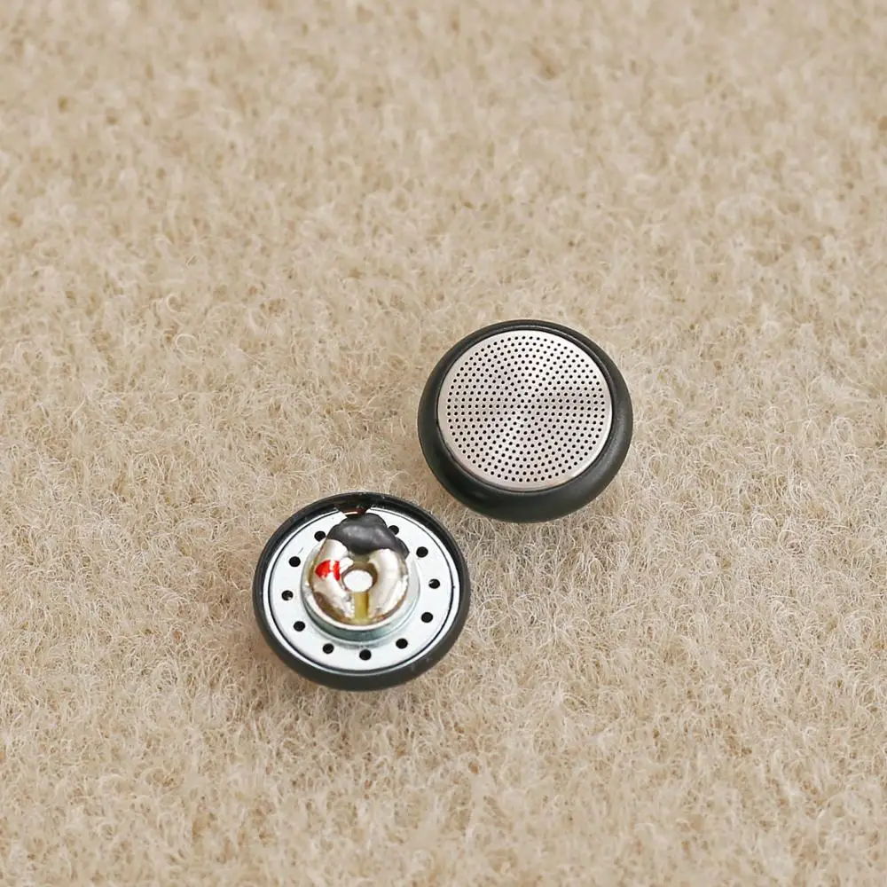 15.4mm Speaker Unit 32 Ohm Flat Headphone DIY Loudspeakers Stainless Steel Mesh Cover 110dB