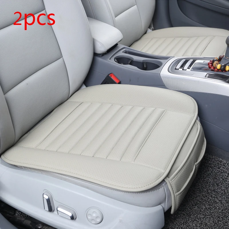 1pc Front Seat Gray Кожаные чехлы для сидений автомобиля, автомобильные чехлы для сидений, защитные накладки, аксессуары, дышащие универсальные чехлы для сидений автомобиля, коврики - Название цвета: 1pc Front Seat Gray