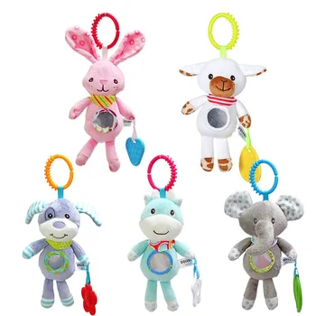 

Baby Rattles Stroller Hanging Soft Toddler Toys Mobile Bed Cute Elephant Rabbit Animal Doll Infant Crib Hanging Bell for 0-12Mth