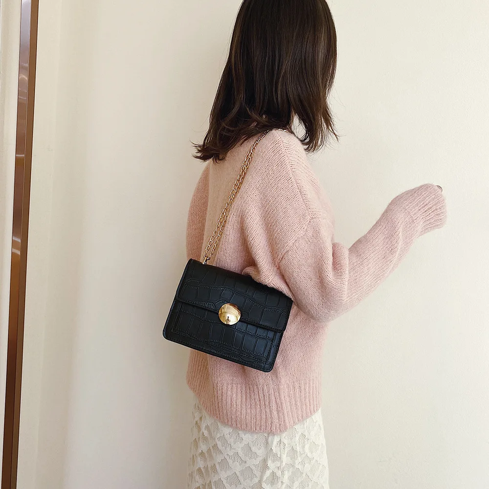 

2020 New Style GIRL'S Heart Bag Women's Shoulder bai da xiao Square Bag Simple Fashion WOMEN'S Cross-body Bag