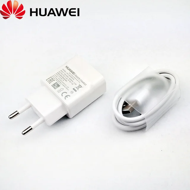 Huawei Original Charger Honor 8 EU 9V 2A Adapter USB Type-c Cable Fast Charge For Nova3 3e 4 P9 P10 P20 lite Mate20 Lite Phone EU Charger Set
