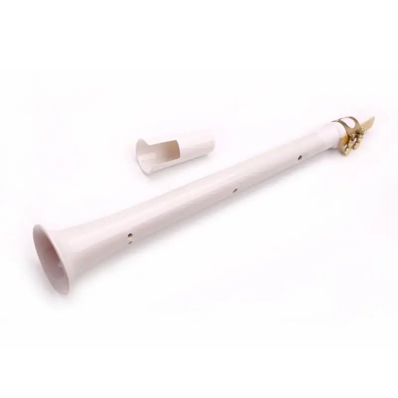 Черный LittleSax мини Sax портативный C Ключ саксофон ABS легкий саксофон музыкальные инструменты с сумкой для переноски для Begginer - Цвет: Белый