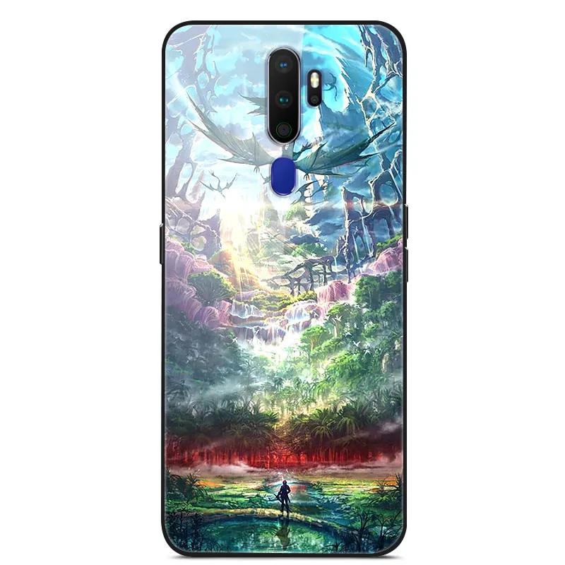 Для OPPO A5 чехол из закаленного стекла жесткий чехол s чехол для OPPO A5 чехол для телефона мягкий бампер для OPPOA5 A 5 6,5'' - Цвет: 17