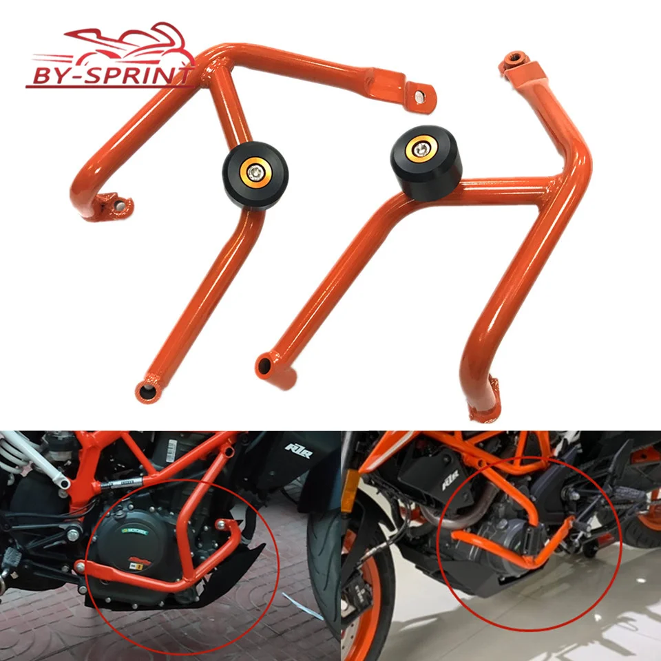 Обувь для езды на мотоцикле KTM DUKE 250 DUKE 390 250 390 2013- оранжевый бампер Защита двигателя мотоцикла аварии бары слайдер протектор