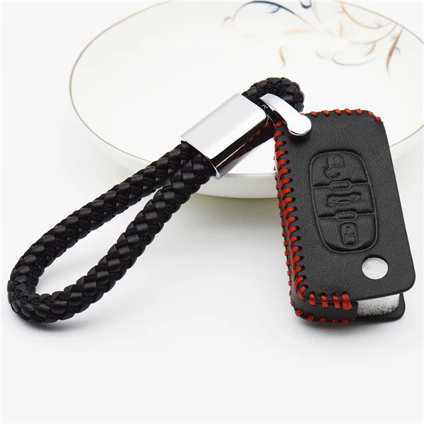 Red 3 For Citroen KUKAKEY ключи чехол для Citroen C1 C5 X7 C3 C4L DS3 DS5 C4 Grand Xsara Picasso Berlingo джемпера для детей 2, 3, Кнопка чехол для ключа аксессуары - Название цвета: Red 3 For Citroen