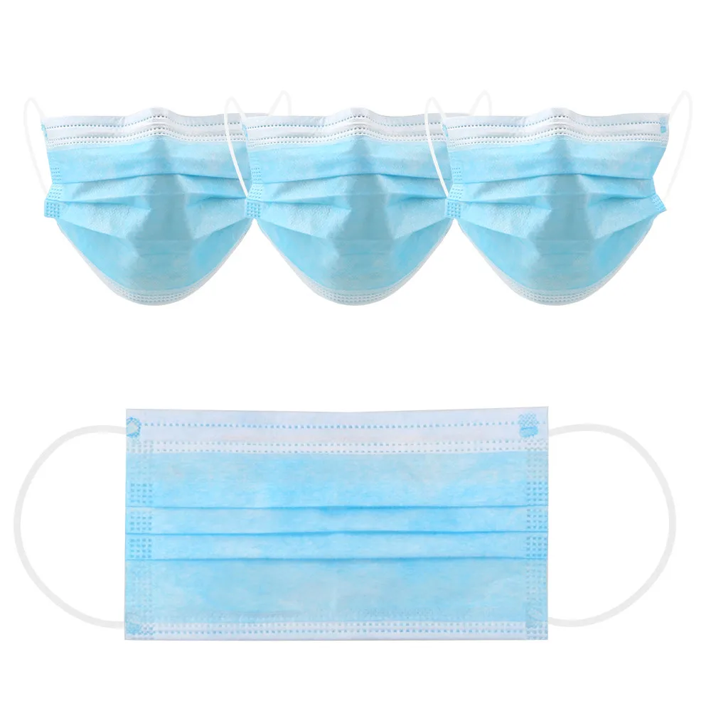 

100PCS Disposable Masks Non Woven Anti Influenza Anti-virus Bacteria Proof Anti-pollution Dustproof Face Mouth Mask N04082