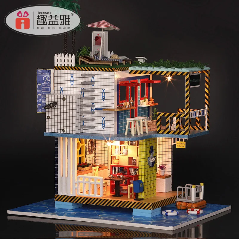 

New Products DIY Hut Assembled Hand-made Villa Architecture Model Toy