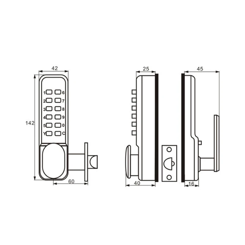 Password Wood Door Lock 9
