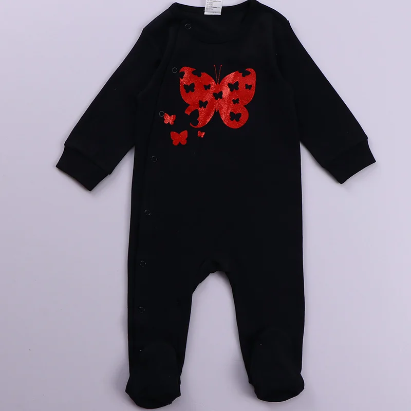 Baby body pyjamas kinder kleidung mit langen ärmeln kinder kleidung schwarz baby overalls gold musik junge mädchen kleidung baby pyjamas – Detail 8