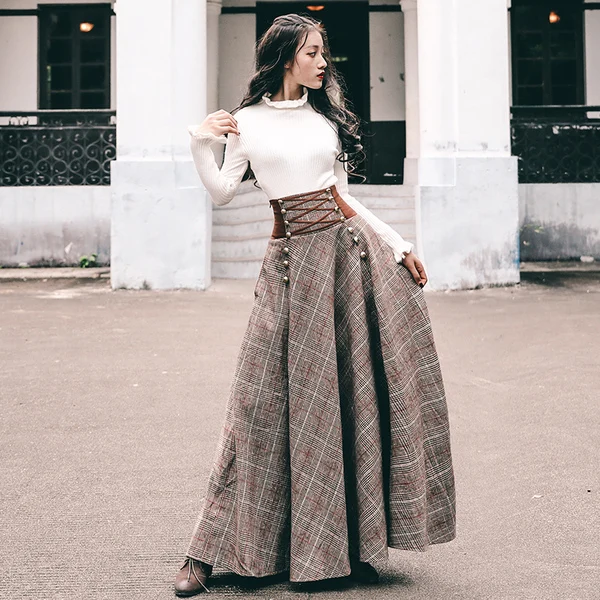 2020 Autumn Winter Sweater Skirt Set Full Sleeve Blouse Top And Woolen  Plaid Skirt And Top Set Women Two Piece Outfits - Dress Sets - AliExpress