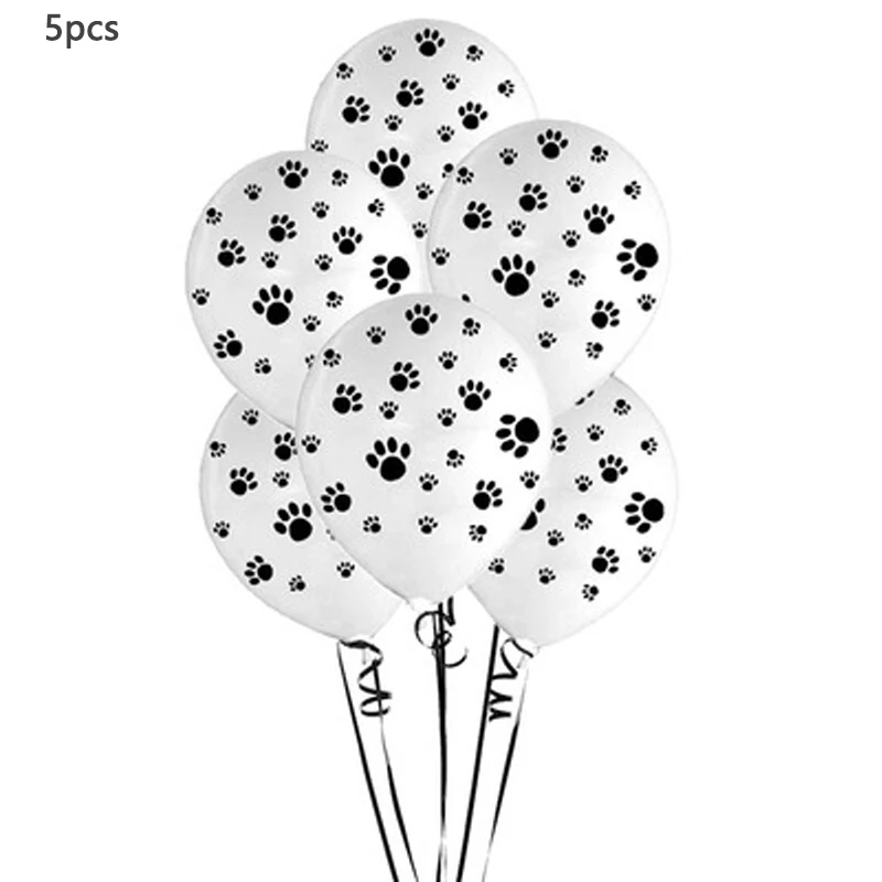 32 дюйма номер 1st шарики Звезда латекс точки счастливы День рождения украшения детский душ для детей с принтом панды и животных globos - Цвет: paw dot 5pcs