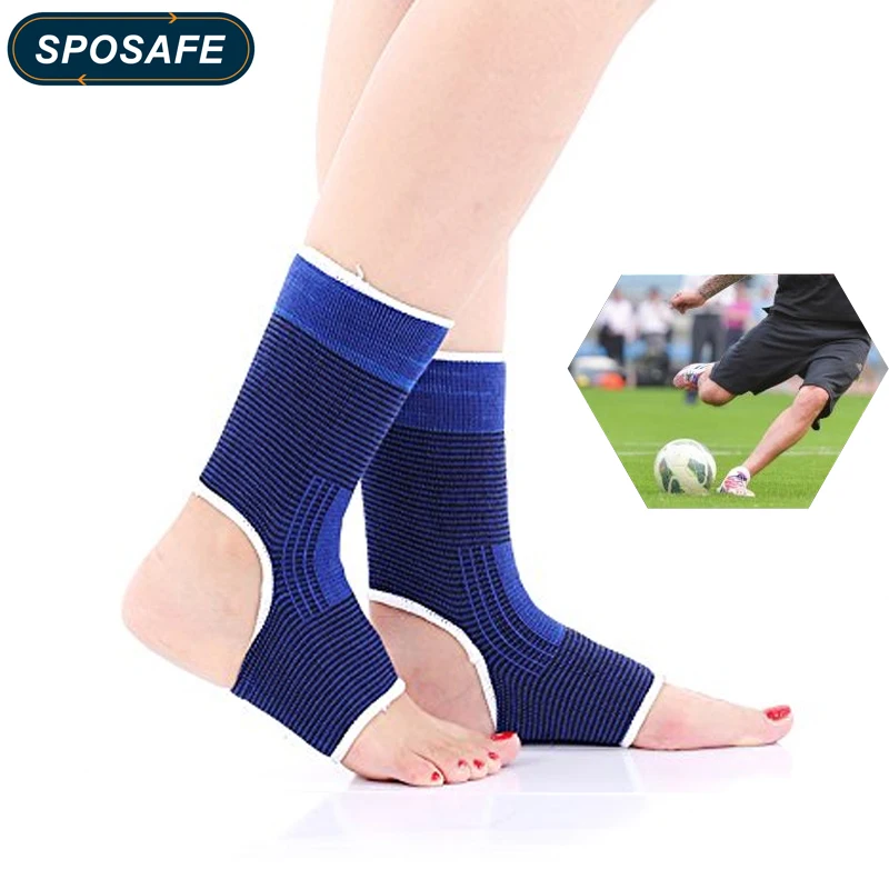 

SPOSAFE 1Pair Ankle Foot Elastic Compression Wrap Sleeve Bandage Brace Support Protection Sports Relief Pain Foot Outdoor