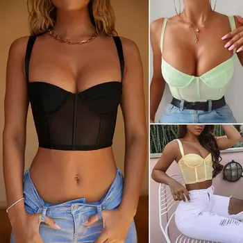 

Summer Ladies Tight-fitting Bra Lace-up Tank Top Sexy Beach Wear