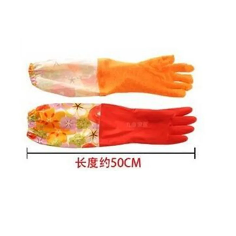 Kitchen Rubber Cleaning Gloves with Warm Lining Household Thickening PU Waterproof Dishwashing Latex Glove Large Apr10 (3)